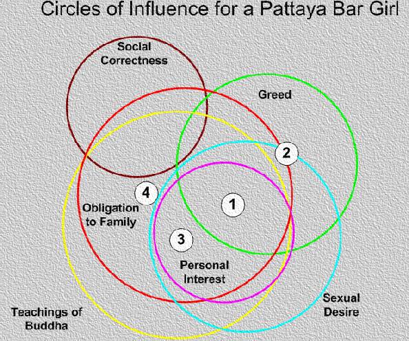Circles of Influence for a Pattaya Bar Girl