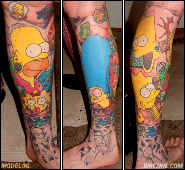 Modified Simpsons tattoo, click here for link from ModBlog.