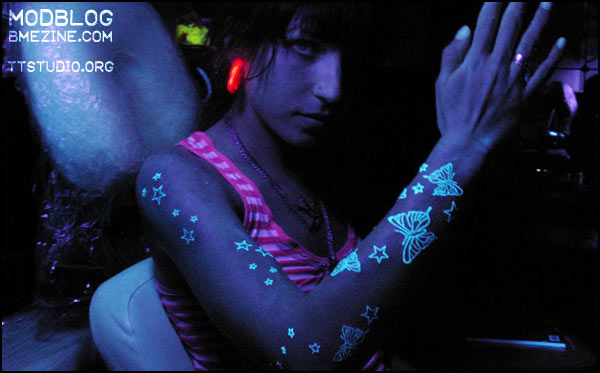 Mod of the Day UV Glow Butterfly Star Tattoo Sleeve